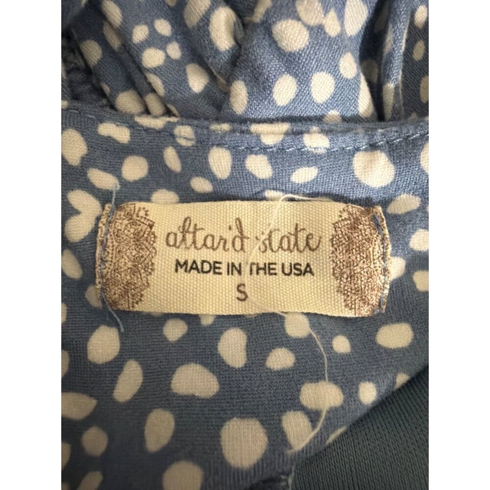 Altar'd State Blue Speckled Spaghetti Strap Boho Summer Dress Size S - Picture 3 of 3